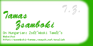 tamas zsamboki business card